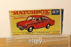 Vintage Années 1960 Matchbox #67 Superfast Volkswagen 1600tl En Boîte. Couleur Rare