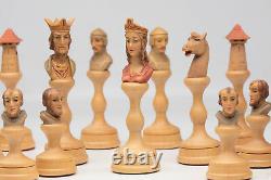 Vintage Anri Mediolanum Bust Chess Set In Box Rare