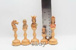 Vintage Anri Mediolanum Bust Chess Set In Box Rare