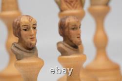 Vintage Anri Mediolanum Bust Chess Set In Box Rare