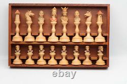 Vintage Anri Mediolanum Bust Chess Set In Box Rare