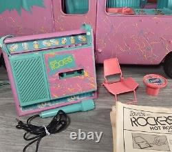 Vintage Barbie And The Rockers Hot Rockin' Van Tour Bus 1980s Avec Box Rare