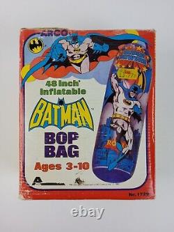 Vintage Batman 1982 Arco Punching Bop Bag 48 High Super Powers New In Box Rare