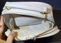 Vintage Coach White Leather No K6c 9991 Lunch Box Rare Color Sac Purse Excellent