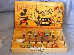 Vintage Disney Mazda Disneylights Christmas Rare Lights Working 8 Boxes Tout Le Travail