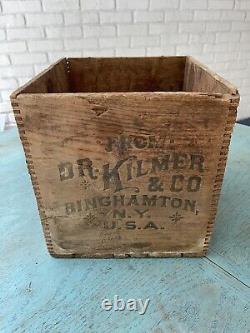 Vintage Dr Kilmer Swamp Root Wooden Shipping Crate Très Rare! Boîte En Bois