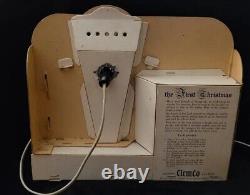 Vintage Du Premier Christmas Box De Musique Lighted Nativité Clemco-1940s Rare