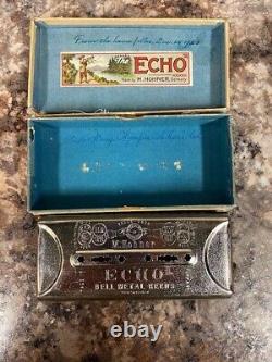 Vintage Echo Harp Hohner Harmonica En Boîte Originale Rare Model