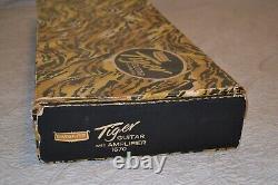 Vintage Emenee Tiger Guitar + Amp Dans La Boîte D'origine + Tout Paperwork Complete Rare