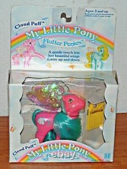 Vintage G1 My Little Pony Flutter Ponies Cloud Puff Dans La Boîte D'origine Très Rare