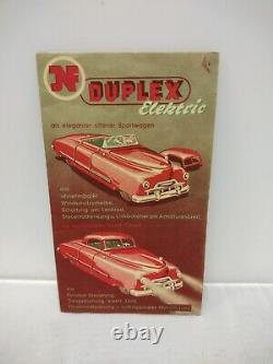 Vintage Jnf Duplex Electric Toy Car Allemagne 1950s Rare Holy Graal W Box -works