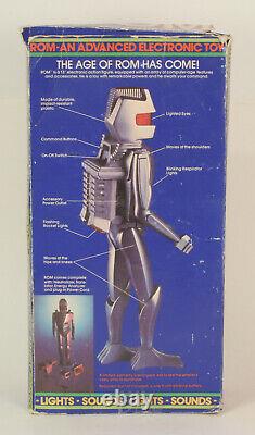 Vintage Mattel Rom Chevalier de l'Espace Avec Boîte Originale 1979 Robot Très Rare