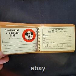 Vintage Mickey Mouse Club Mouseketeers Pluto Portefeuille Mint Dans La Boîte Originale Rare