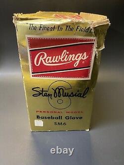 Vintage Rare 1962 Stan Musial Modèle Personnel 6 Gants De Baseball Avec Boîte D'origine