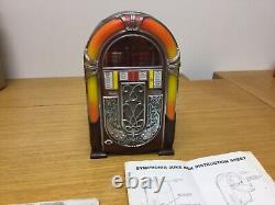 Vintage Rare 1986 Enesco Juke-Box style Wurlitzer des années 50 avec cassettes