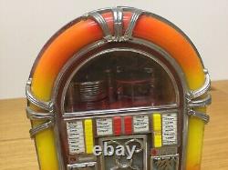 Vintage Rare 1986 Enesco Juke-Box style Wurlitzer des années 50 avec cassettes