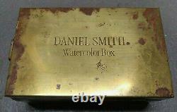 Vintage Rare Daniel Smith Boîte Aquarelle Palette Cas Métal