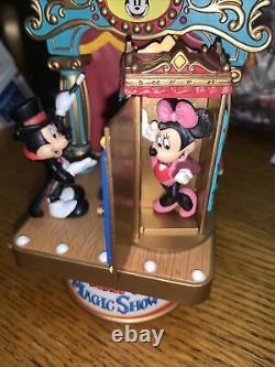 Vintage Rare Disney Mickey's Magic Show Enesco Animated Action Music Box