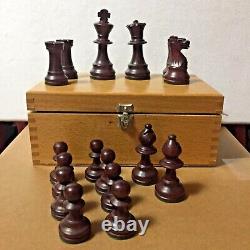 Vintage Rare Lardy Ou Chavet Chess Set Avec Boîte En Bois Originale 3.25 King