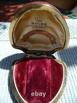 Vintage Rare Rolex Clam Shell Boîte De Présentation