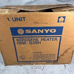 Vintage Rare Sanyo Kerosene Heater Ohr 280 9500 Btu 0,9 Gallon Avec Boîte