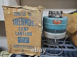 Vintage Rare Thermos Modèle 8319 Inverte Gaz Camping Lantern Avec Boîte