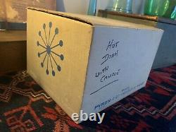 Vintage Rare Turquoise 2qt Pyrex Ufo Casserole Warmer Box Atomic Sputnik MCM