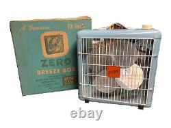 Vintage Rare Zéro Mcgraw Edison 12 Bleu Émail? Éventail 3 Speed In Box Livraison Gratuite