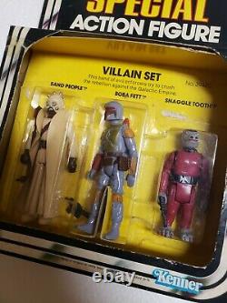 Vintage Star Wars 1979 Jeu De Figures D'action Spéciale Villians Boba Fett Kenner Rare