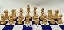 Vintage Staunton Chess Set. Echecs Rares Avec 4,85 Rois. Espagne. Boîte Originale