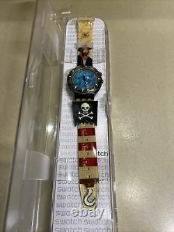 Vintage Swatch Mystery 3 Scuba Montres Nouveauté En Boîte #sdzs06 Rare Pirate Watch