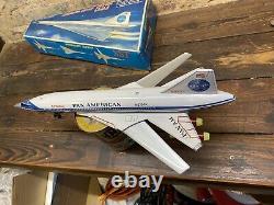 Vintage Tin Daiya Batterie Actionnée Boeing 2707 Sst Working & Box Rare Pan Am Nos