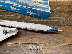 Vintage Tin Daiya Batterie Actionnée Boeing 2707 Sst Working & Box Rare Pan Am Nos