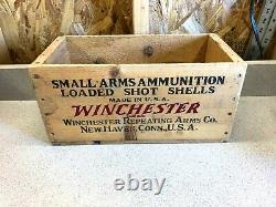 Vtg. Rare Winchester Super W Speed 28ga 6 Cartouches De Pistolet Shot Munitions Caisse / Boîte