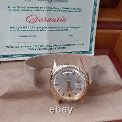 Withbox Papiers Rolex Day-date President 36 MM Rare Cadran 18k Jaune Or Montre 1803